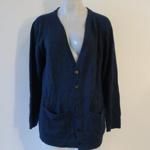 Mens F.S.C. Freemans Sporting Club Blue 100% Baby Alpaca Cardigan Sweater L